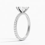 Petite Shared Prong Three-Quarter Coverage Diamond Ring (1/3 ct. tw.) Platinum Marquise Engagement Ring