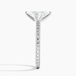 Petite Shared Prong Three-Quarter Coverage Diamond Ring (1/3 ct. tw.) Platinum Marquise Engagement Ring