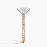 Petite Shared Prong Three-Quarter Coverage Diamond Ring (1/3 ct. tw.) Yellow Gold 18k Pear Engagement Ring