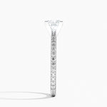 Petite Shared Prong Three-Quarter Coverage Diamond Ring (1/3 ct. tw.) Platinum Princess Engagement Ring