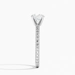 Petite Shared Prong Three-Quarter Coverage Diamond Ring (1/3 ct. tw.) Platinum Round Engagement Ring