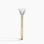 Petite Shared Prong Three-Quarter Coverage Diamond Ring (1/3 ct. tw.) Yellow Gold 18k Round Engagement Ring