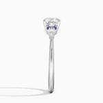 Nadia Sapphire and Diamond Ring Platinum Cushion Engagement Ring