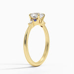 Nadia Sapphire and Diamond Ring Yellow Gold 18k Cushion Engagement Ring