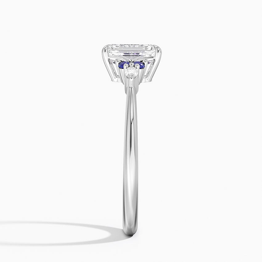 Nadia Sapphire and Diamond Ring Platinum Emerald Engagement Ring