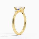 Nadia Sapphire and Diamond Ring Yellow Gold 18k Emerald Engagement Ring