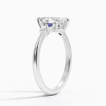 Nadia Sapphire and Diamond Ring Platinum Marquise Engagement Ring
