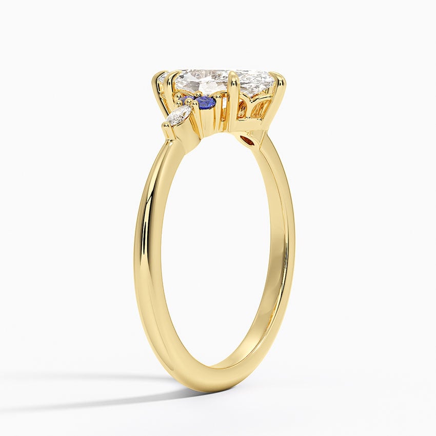 Nadia Sapphire and Diamond Ring Yellow Gold 18k Marquise Engagement Ring