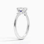 Nadia Sapphire and Diamond Ring Platinum Oval Engagement Ring