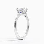 Nadia Sapphire and Diamond Ring Platinum Princess Engagement Ring