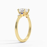 Nadia Sapphire and Diamond Ring Yellow Gold 18k Princess Engagement Ring