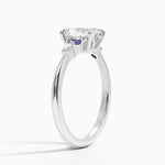 Nadia Sapphire and Diamond Ring Platinum Radiant Engagement Ring