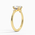 Nadia Sapphire and Diamond Ring Yellow Gold 18k Radiant Engagement Ring