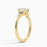 Nadia Sapphire and Diamond Ring Yellow Gold 18k Round Engagement Ring
