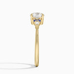 Nadia Sapphire and Diamond Ring Yellow Gold 18k Round Engagement Ring