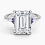 Nadia Sapphire and Diamond Ring Platinum Emerald Engagement Ring