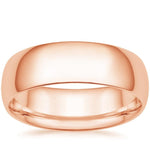 Comfort Fit 7mm Wedding Ring Rose Gold 18k Wedding Band
