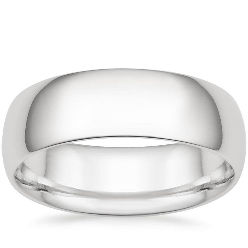 Comfort Fit 7mm Wedding Ring Platinum Wedding Band