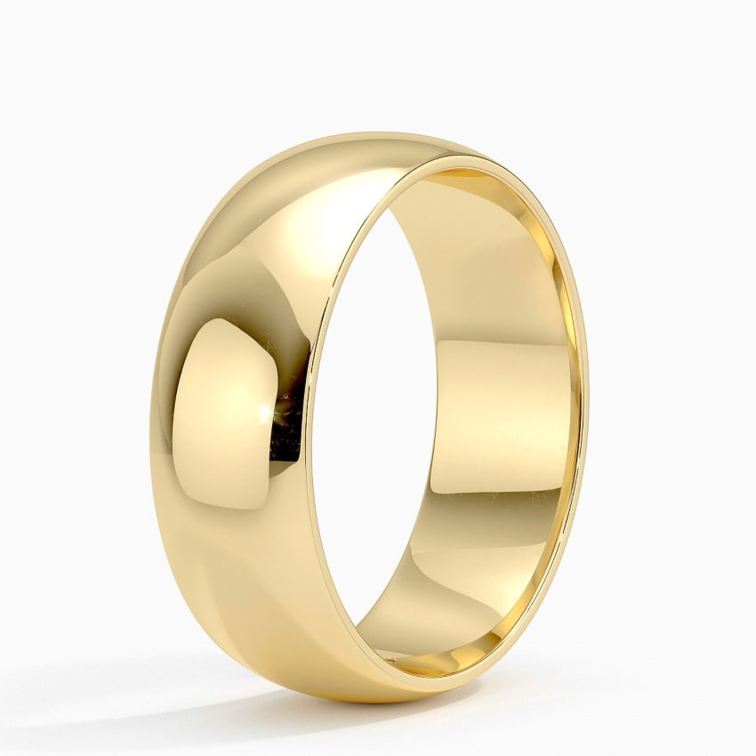 Comfort Fit 7mm Wedding Ring Yellow Gold 18k Wedding Band