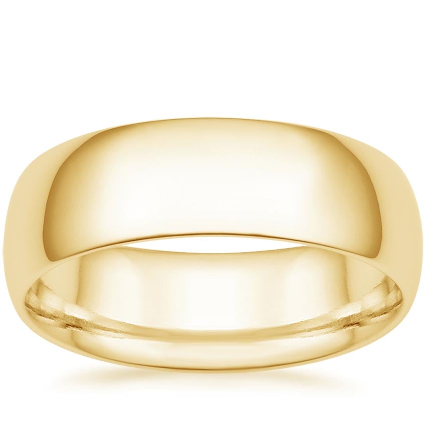Comfort Fit 7mm Wedding Ring Yellow Gold 18k Wedding Band