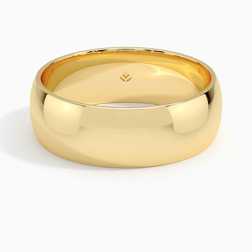 Comfort Fit 7mm Wedding Ring Yellow Gold 18k Wedding Band