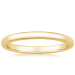 Comfort Fit Wedding Ring Yellow Gold 18k 2mm Wedding Band