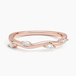 Winding Willow Diamond Ring Rose Gold 18k Wedding Band