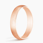 Matte Slim Profile 4mm Wedding Ring Rose Gold 18k Wedding Band