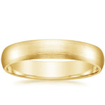 Matte Slim Profile 4mm Wedding Ring Yellow Gold 18k Wedding Band