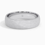 Matte Comfort Fit 5.5mm Wedding Ring Platinum Wedding Band