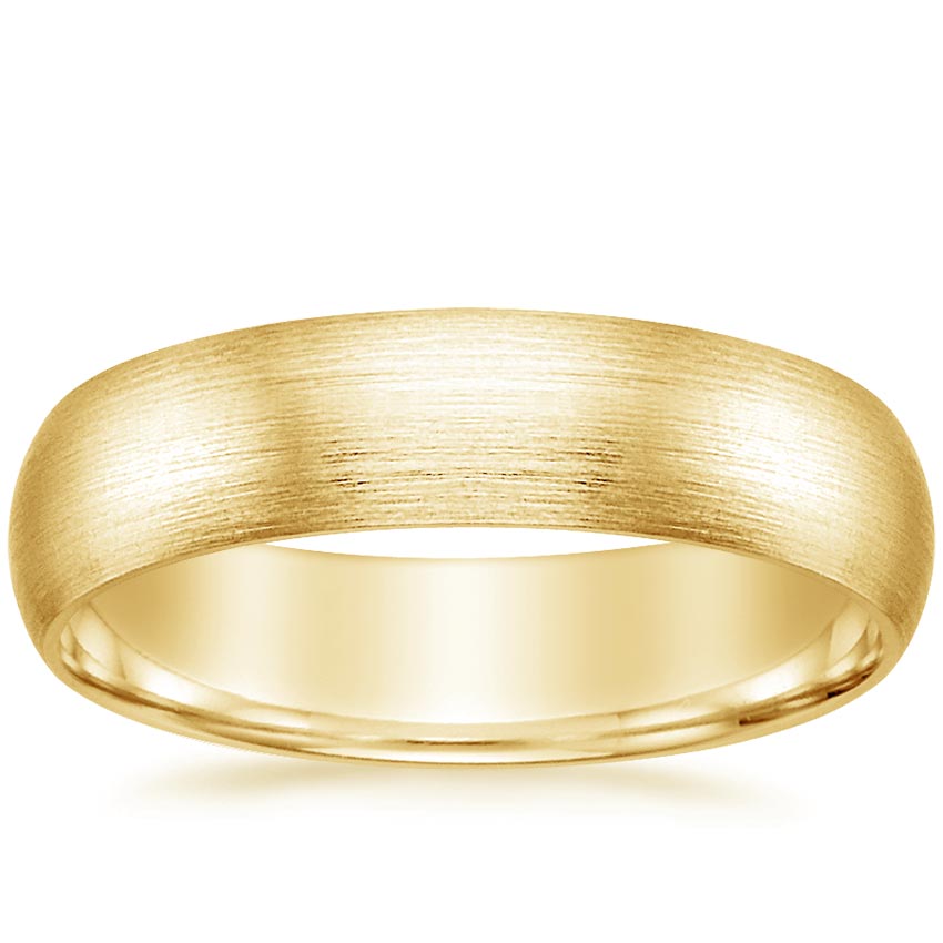 Matte Comfort Fit 5.5mm Wedding Ring Yellow Gold 18k Wedding Band