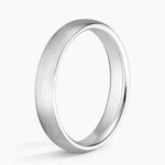 Matte Comfort Fit 4mm Wedding Ring Platinum Wedding Band