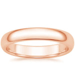 Comfort Fit 4mm Wedding Ring Rose Gold 18k Wedding Band