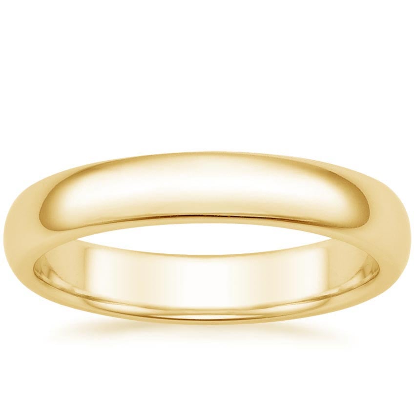 Comfort Fit 4mm Wedding Ring Yellow Gold 18k Wedding Band