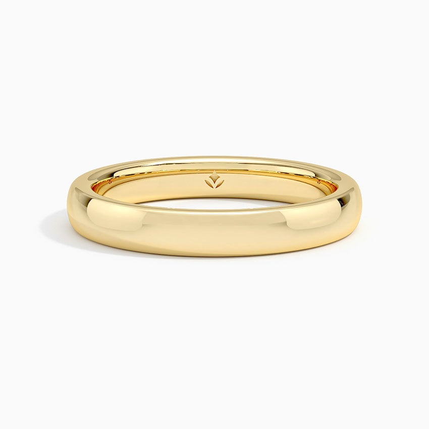 Comfort Fit Wedding Ring Yellow Gold 18k 3mm Wedding Band