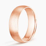 Matte Comfort Fit 6mm Wedding Ring Rose Gold 18k Wedding Band