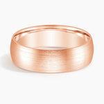 Matte Comfort Fit 6mm Wedding Ring Rose Gold 18k Wedding Band