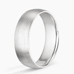 Matte Comfort Fit 6mm Wedding Ring Platinum Wedding Band
