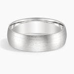 Matte Comfort Fit 6mm Wedding Ring Platinum Wedding Band