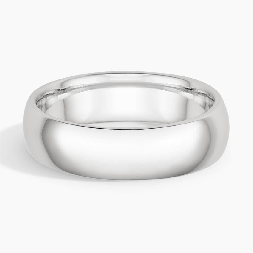 Comfort Fit 6mm Wedding Ring Platinum Wedding Band