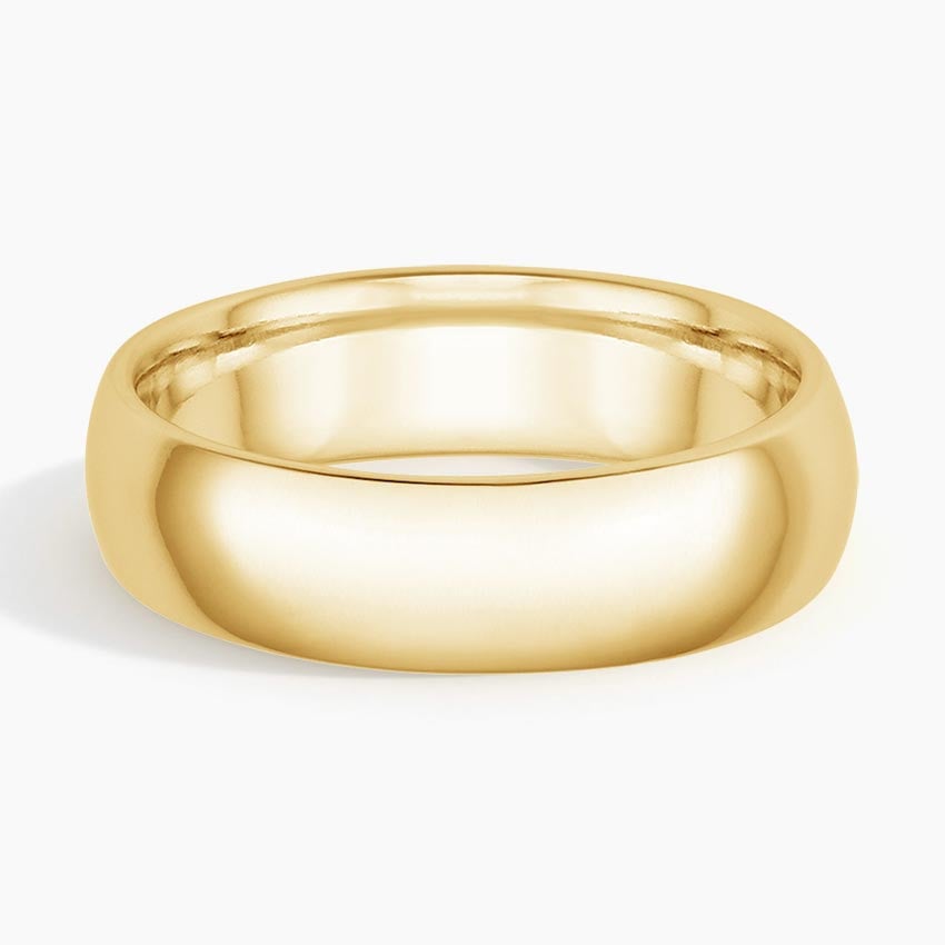 Comfort Fit 6mm Wedding Ring Yellow Gold 18k Wedding Band