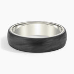 Domo Black 6mm Wedding Ring White Gold 18k Wedding Band
