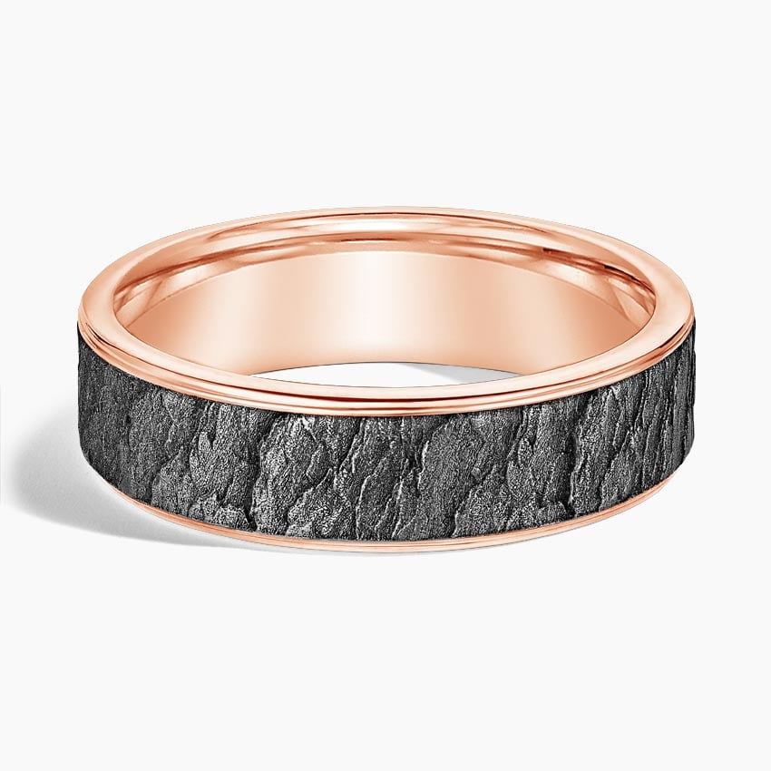 Volcanic 6.5mm Wedding Ring Rose Gold 18k Wedding Band