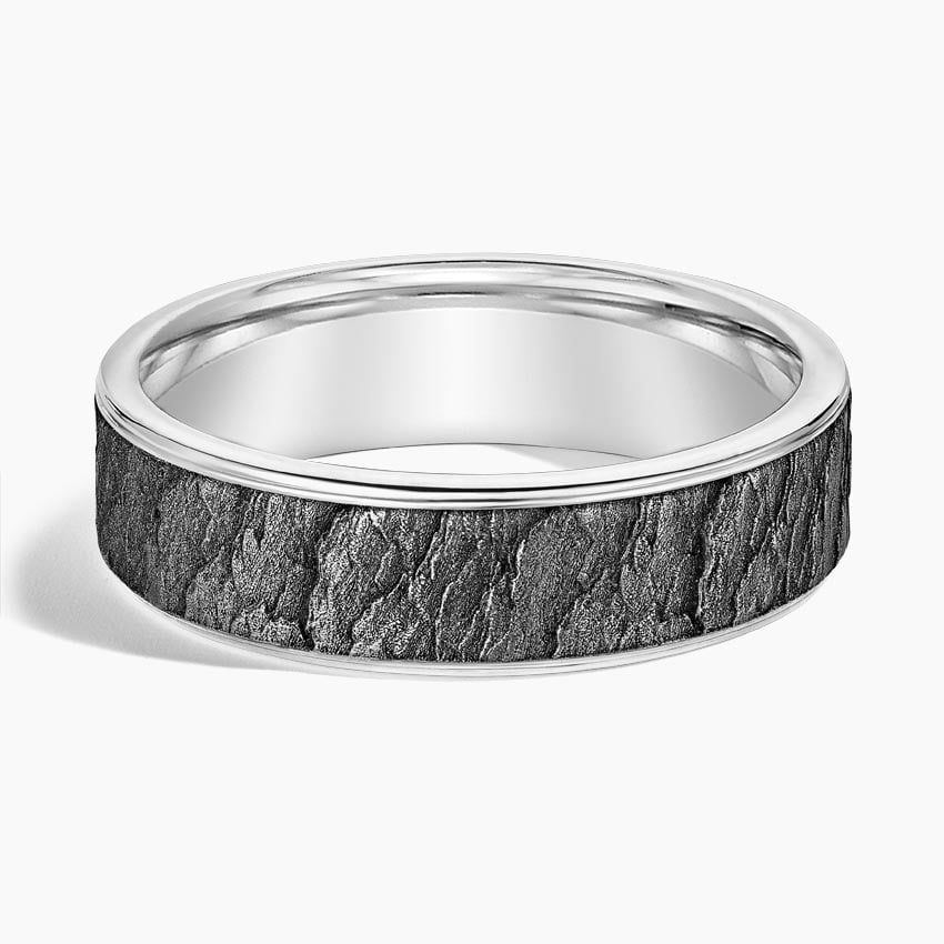 Volcanic 6.5mm Wedding Ring White Gold 18k Wedding Band