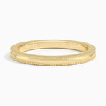 Milgrain Wedding Ring Yellow Gold 18k 2mm Wedding Band