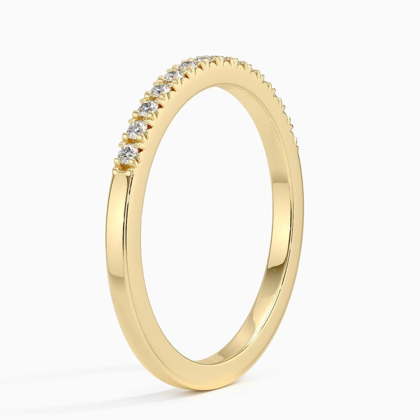 Sonora One-Quarter Coverage Diamond Ring (1/8 ct. tw.) Yellow Gold 18k Wedding Band