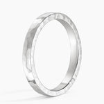Hammered Quattro Wedding Ring Platinum 2.5mm Wedding Band