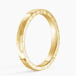 Hammered Quattro Wedding Ring Yellow Gold 18k 2.5mm Wedding Band