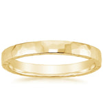 Hammered Quattro Wedding Ring Yellow Gold 18k 2.5mm Wedding Band
