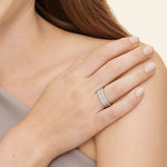 London Lab Diamond Ring Platinum Wedding Band